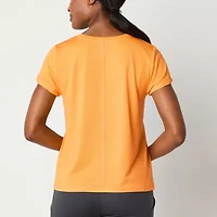 Xersion Womens Mesh Crew Neck Short Sleeve T-Shirt