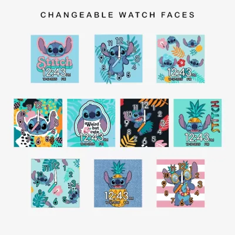 Disney Collection Lilo & Stitch Girls Multi-Function Blue Smart Watch Las4029jc