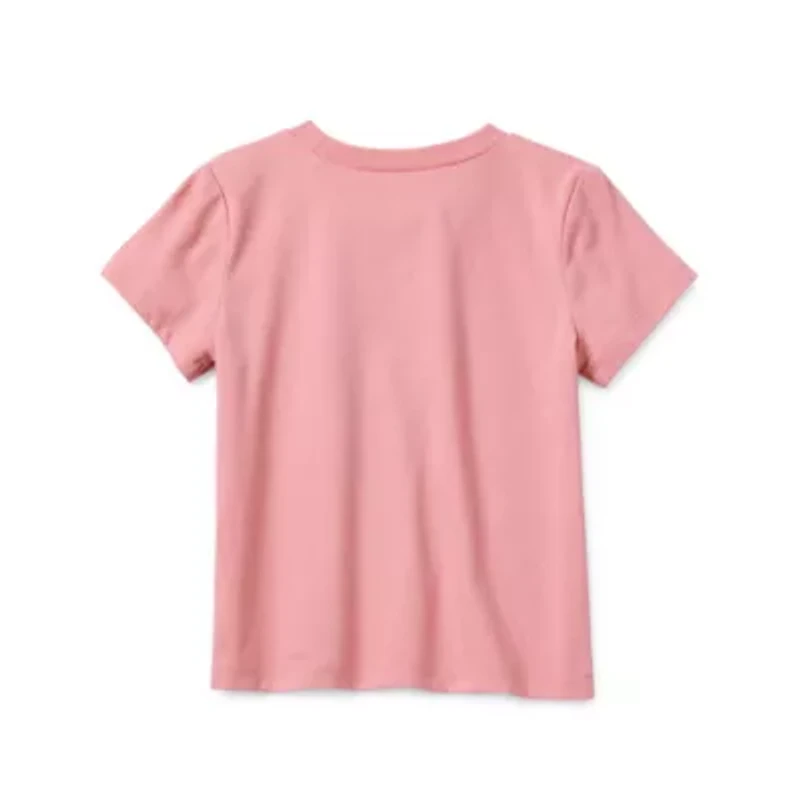 Okie Dokie Toddler & Little Girls Round Neck Short Sleeve Regular Fit Graphic T-Shirt