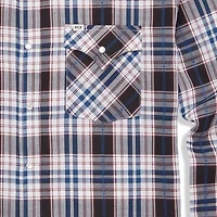 Ely Cattleman Textured Aztec Plaid Mens Long Sleeve Western Shirt