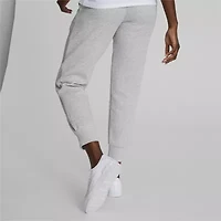 PUMA Womens Cuffed Mid Rise Fleece Sweatpant