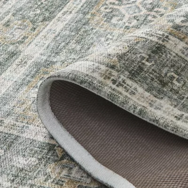 Linery Nava 2-pc. Traditional Geometric Washable Skid Resistant Indoor Rectangular Rug Set