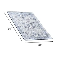 Linery Matra Traditional Floral Washable Skid Resistant 28"X84" Indoor Rectangular Runner