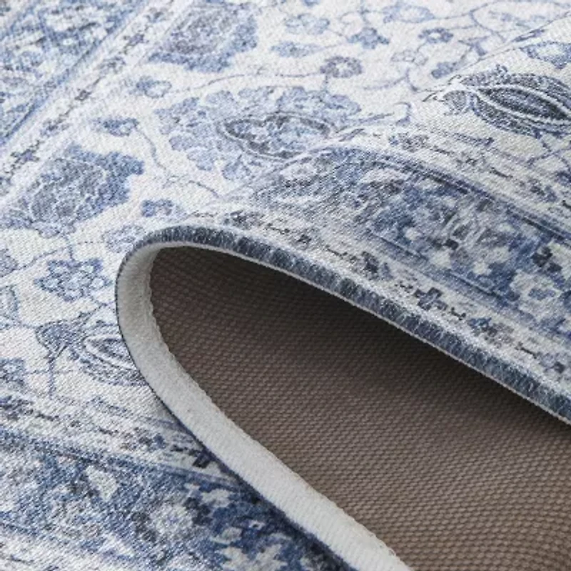 Linery Matra Traditional Floral Washable Skid Resistant 28"X84" Indoor Rectangular Runner