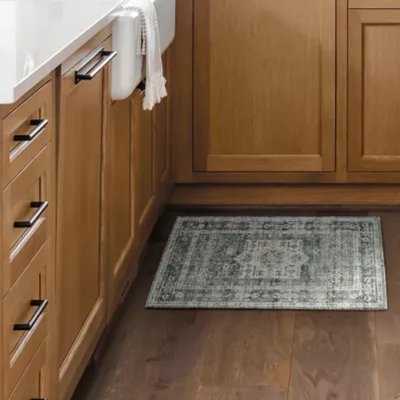 Linery Nava Traditional Geometric Washable Skid Resistant Indoor Rectangular Accent Rug