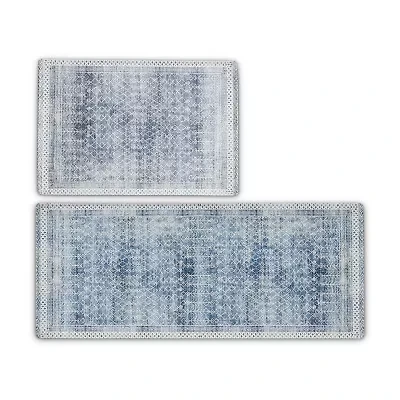 Linery Neve 2-pc. Distressed Tribal Washable Skid Resistant Indoor Rectangular Rug Set