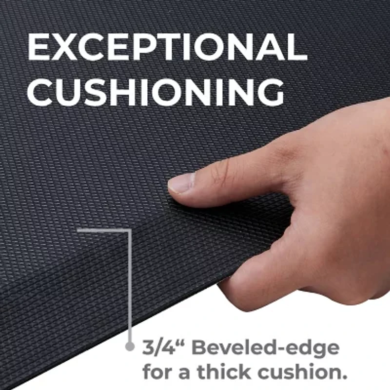 Linery Kylie Faux Leather Anti-Fatigue Rectangular Kitchen Mat