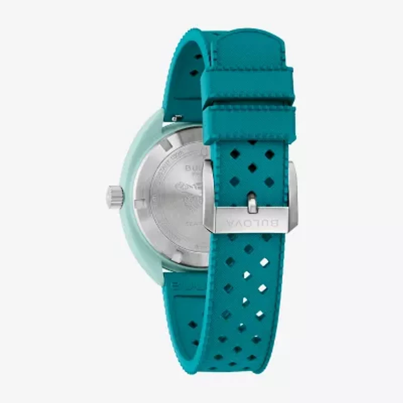 Bulova Snorkel Mens Green Strap Watch 98b446