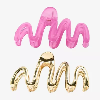 Arizona Gold Tone & Purple Wavy 2-pc. Hair Clip
