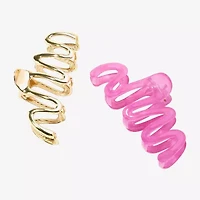 Arizona Gold Tone & Purple Wavy 2-pc. Hair Clip