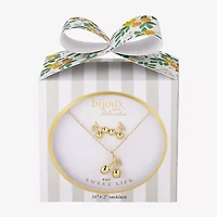 Bijoux Bar Delicates Gold Tone Womens Crystal Cherries 2-pc. Jewelry Set