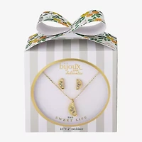 Bijoux Bar Delicates Gold Tone Lemon Womens Crystal 2-pc. Jewelry Set
