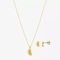 Bijoux Bar Delicates Gold Tone Lemon Womens Crystal 2-pc. Jewelry Set