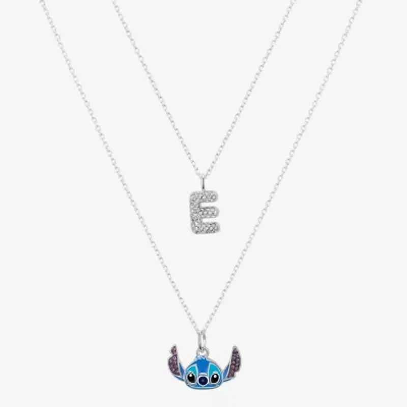 Initial Womens Crystal 2-pc. Necklace Set