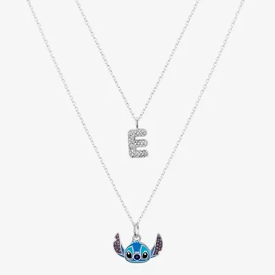 Initial Womens Crystal 2-pc. Necklace Set