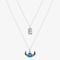 Initial Womens Crystal 2-pc. Necklace Set