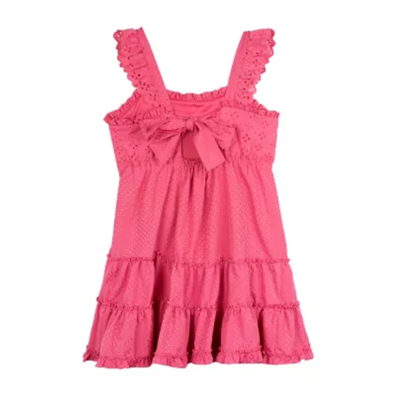 Rare Editions Big Kid Girls Short Sleeve Flutter Empire Waist Dress