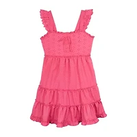 Rare Editions Big Kid Girls Short Sleeve Flutter Empire Waist Dress