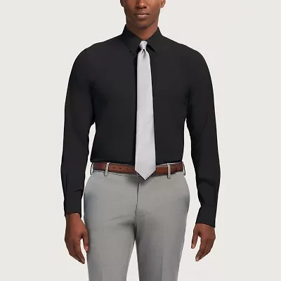 IZOD Traveler Mens Slim Fit Easy Care Wrinkle Free Long Sleeve Dress Shirt