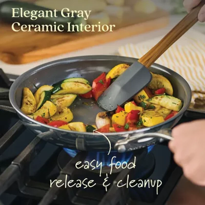 Anolon Everlast Stainless Steel Ceramic 3-pc. Frying Pan Set