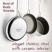 Anolon Everlast Stainless Steel Ceramic 11-pc. Cookware Set