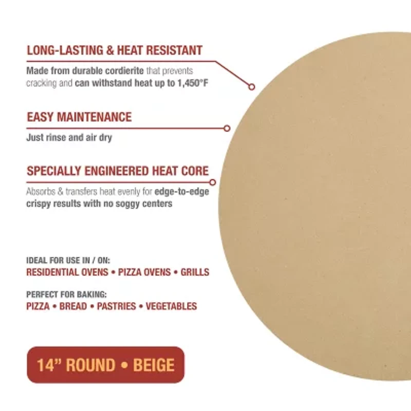 Old Stone Pizza Kitchen Cordierite 12X14 Pizza Stone and Peel