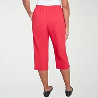 Alfred Dunner Land Of The Free Womens Stretch Fabric Straight Capri Pant
