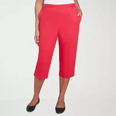 Alfred Dunner Land Of The Free Womens Stretch Fabric Straight Capri Pant