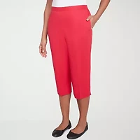 Alfred Dunner Land Of The Free Womens Stretch Fabric Straight Capri Pant
