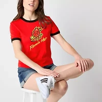 Hot Cheetos Caliente Ringer Tee Womens Crew Neck Short Sleeve Fitted Juniors Graphic T-Shirt