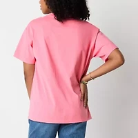 Rainbow Womens Crew Neck Short Sleeve Regular Fit Care Bears Juniors Graphic T-Shirt
