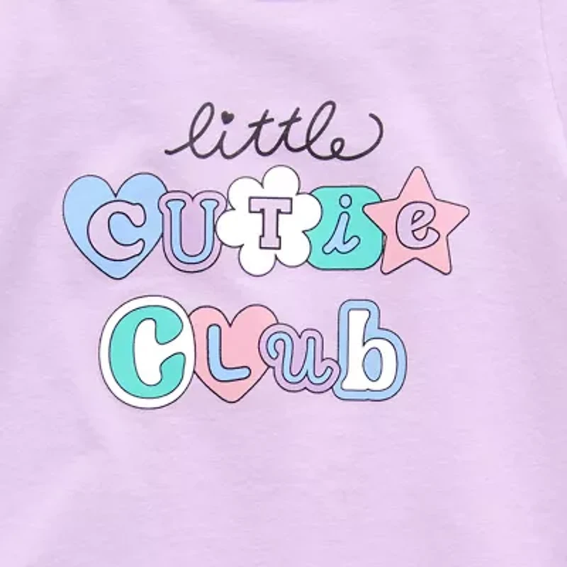 Okie Dokie Baby Girls Round Neck Short Sleeve Bodysuit
