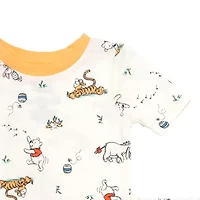 Disney Collection Toddler Boys Winnie The Pooh Crew Neck Short Sleeve 4-pc. Pajama Sets