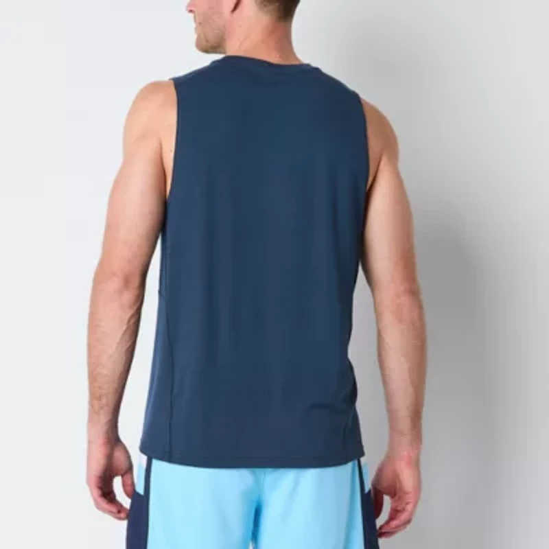 Xersion Seamed Mens Round Neck Sleeveless Muscle T-Shirt