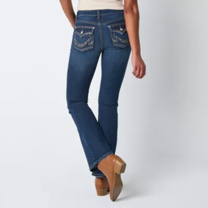 Vanilla Star-Juniors Womens Mid Rise Bootcut Jean