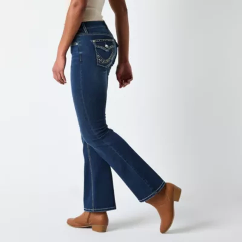 Vanilla Star-Juniors Womens Mid Rise Bootcut Jean