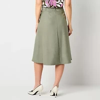 Liz Claiborne Womens Belted Wrap Skirt