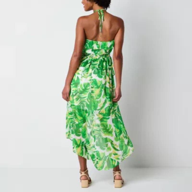 by&by Womens Sleeveless Floral Juniors A-Line Dress