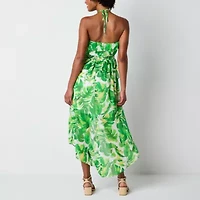 by&by Womens Sleeveless Floral Juniors A-Line Dress