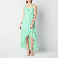 by&by Womens High-Low Juniors Maxi Dress