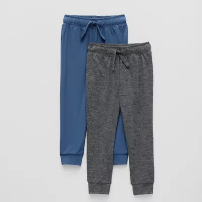 Okie Dokie Active Toddler & Little Boys Drawstring Waist Moisture Wicking Cuffed Regular Fit Jogger Pant