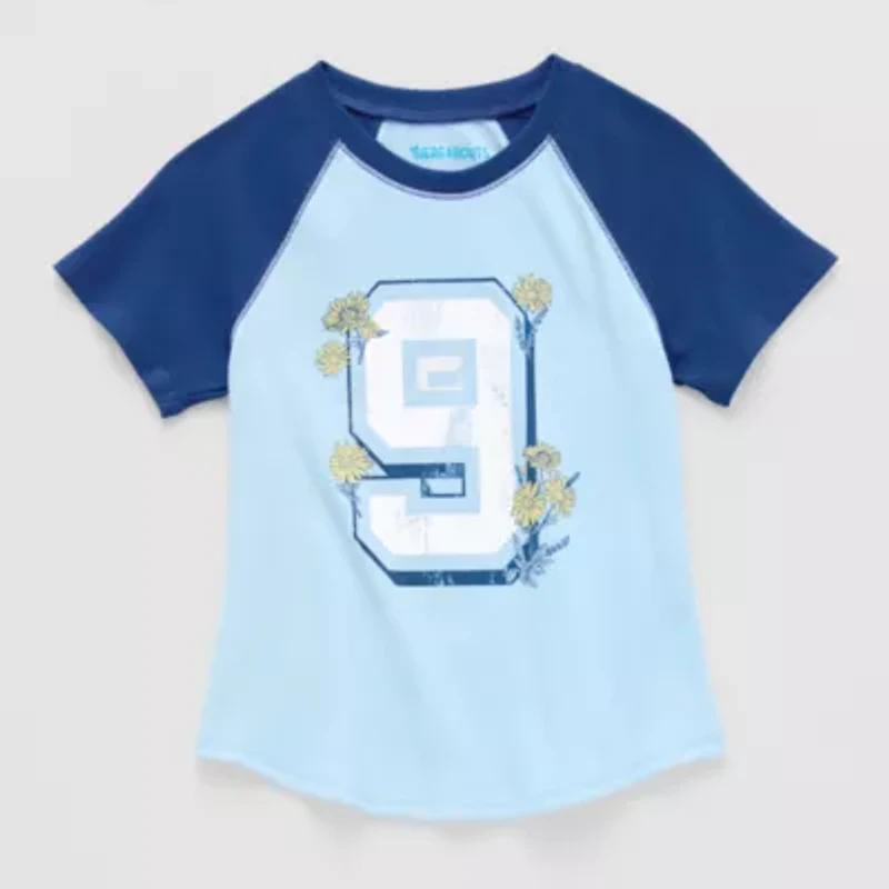 Thereabouts Little & Big Kid Girls Round Neck Short Sleeve T-Shirt