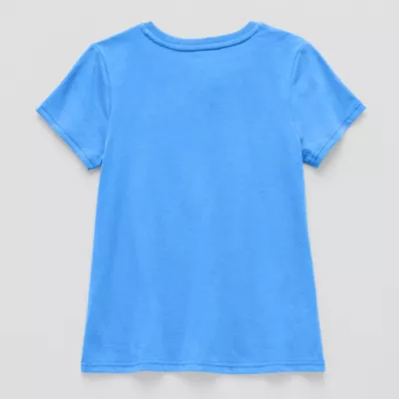 Xersion Little & Big Kid Girls Crew Neck Short Sleeve Regular Fit Graphic T-Shirt