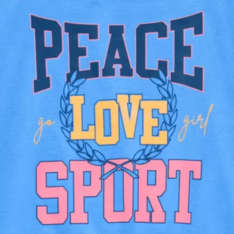 Xersion Little & Big Kid Girls Crew Neck Short Sleeve Regular Fit Graphic T-Shirt