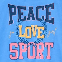 Xersion Little & Big Kid Girls Crew Neck Short Sleeve Regular Fit Graphic T-Shirt