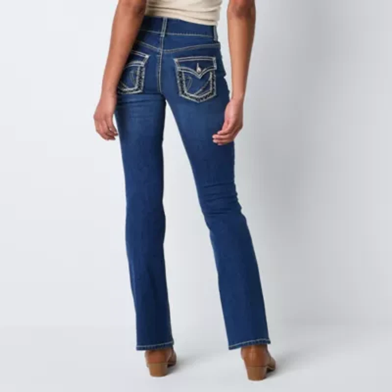 Vanilla Star-Juniors Womens Mid Rise Bootcut Jean