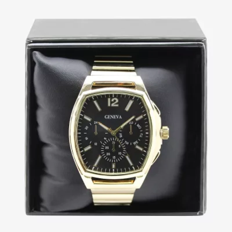 Geneva Mens Gold Tone Bracelet Watch Mac8180jc