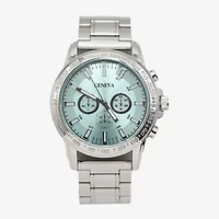 Geneva Mens Silver Tone Bracelet Watch Mac8181jc
