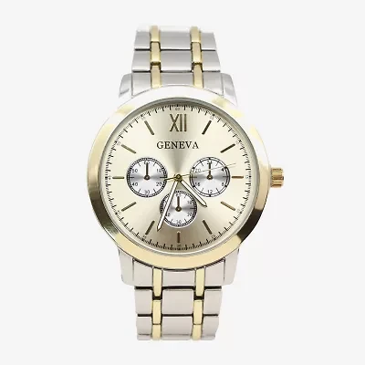 Geneva Mens Two Tone Bracelet Watch Mac8145jc