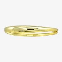 Silver Addiction Womens 14K Gold Over Silver Bangle Bracelet